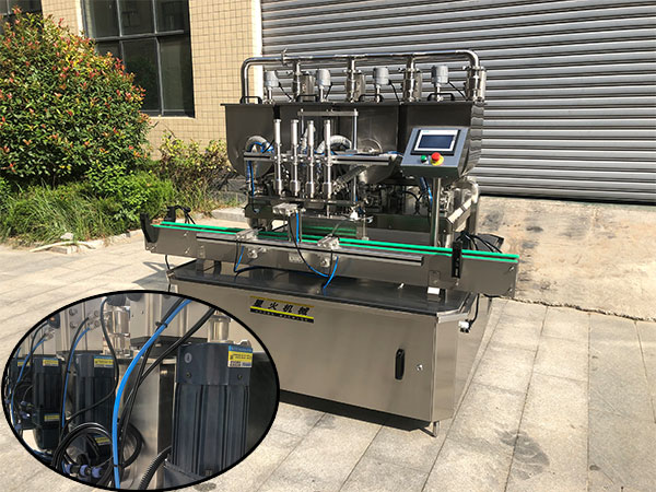 鄭州大顆粒醬料灌裝機(jī)生產(chǎn)線實拍