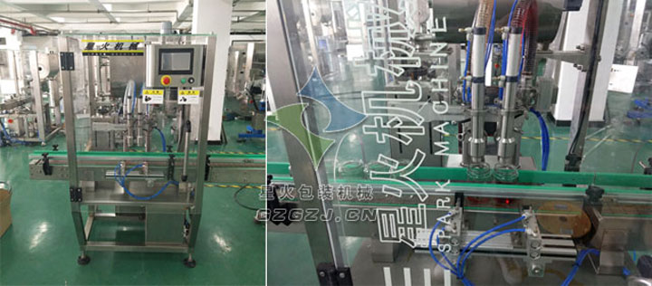 雙頭下飯醬自動灌裝機(jī),全自動牛肉醬灌裝機(jī)