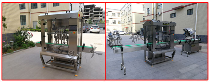 星火公司海天拌飯醬醬料灌裝機及瓶裝拌飯醬灌裝生產(chǎn)線設(shè)備實拍