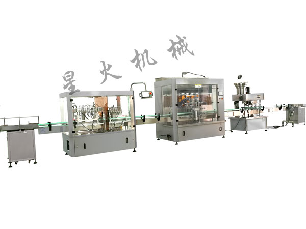 小瓶油料灌裝機(jī)設(shè)備-油料灌裝生產(chǎn)線展示圖