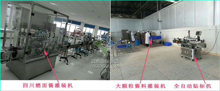 四川燃面醬灌裝機(jī),大顆粒醬料灌裝機(jī),全自動(dòng)貼標(biāo)機(jī)
