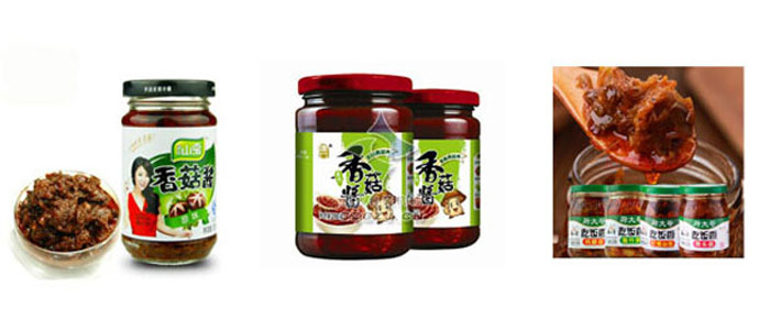 辣椒醬全自動(dòng)灌裝生產(chǎn)線，全套辣椒醬生產(chǎn)線設(shè)備灌裝樣品圖