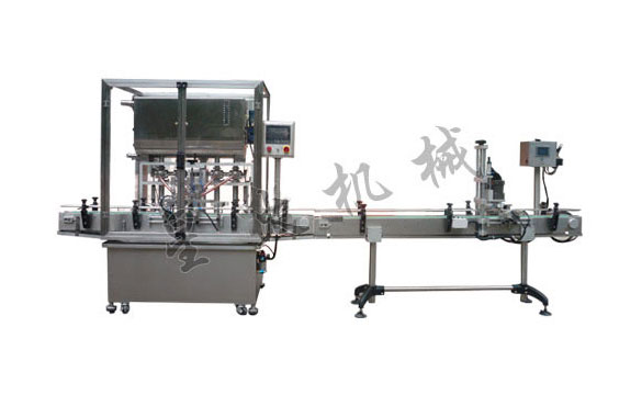 8頭香辣醬灌裝生產(chǎn)線,全自動香辣醬灌裝旋蓋流水線